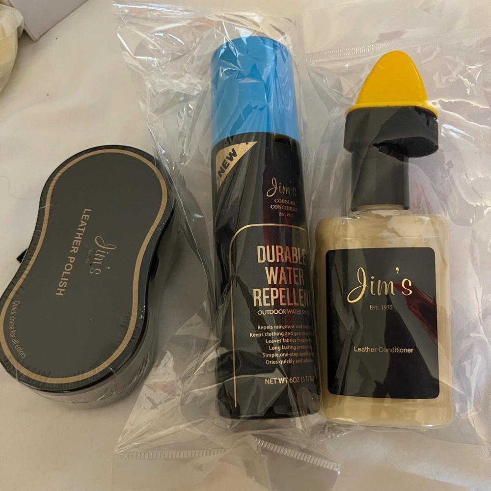 Jim's Leather Care Set with Water Repellent BUNDLE